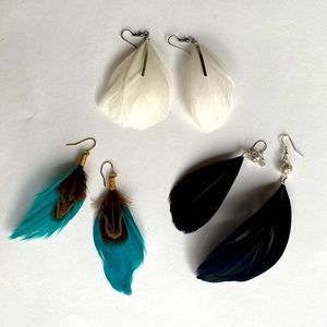 Pick 5 for 20 - Lot of boho feather earrings